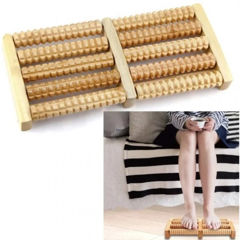 Wooden Foot Roller Massager
