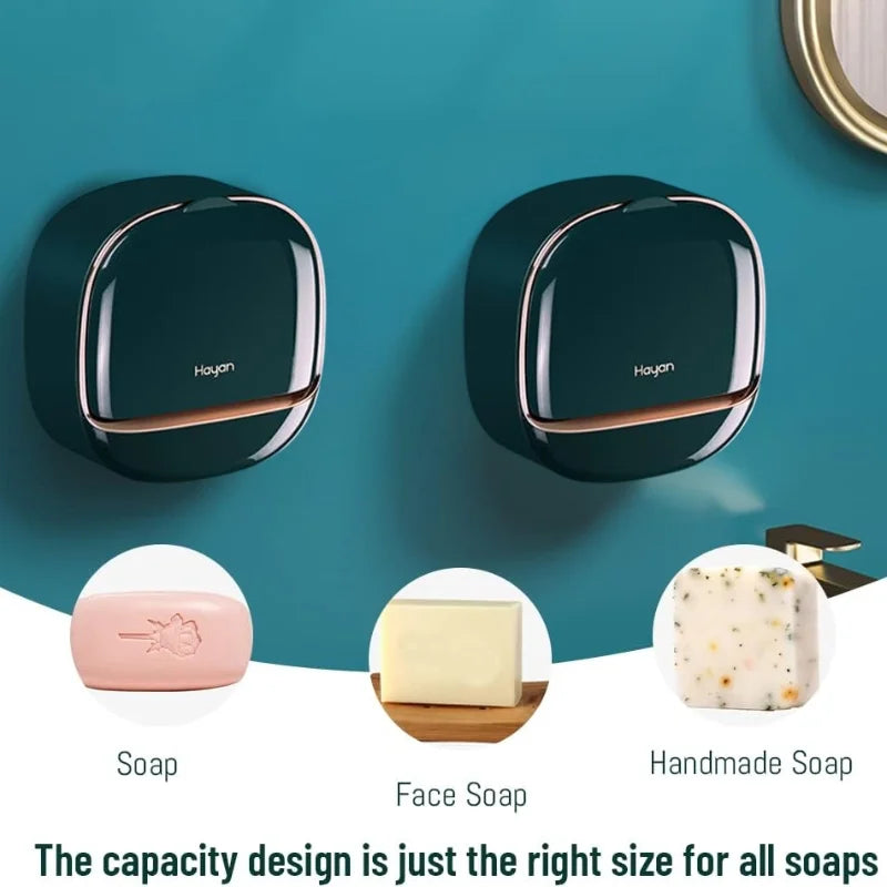 Soap Holder with Lid and Drainage Tray